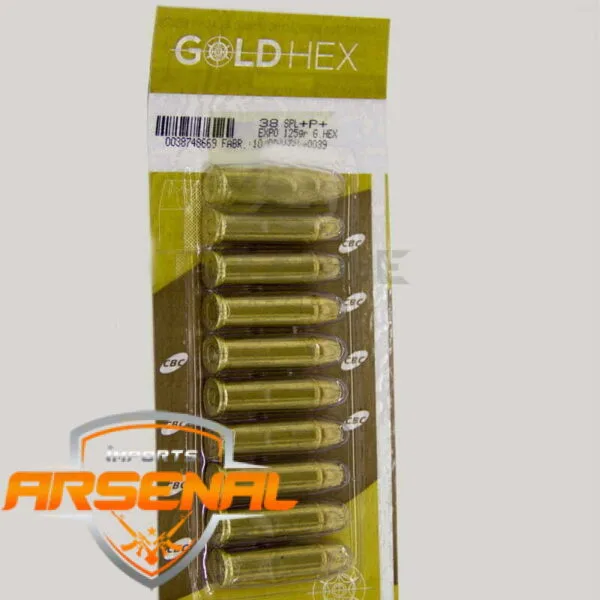Munição CBC 38 SPL+P+EXPO Gold Hex 125GR