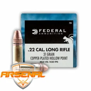 Munição Federal 22 LR GAME-SHOK COBRE PONTA OCA 31 GR – CX 50