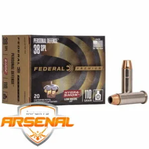 Munição Federal 38 SPL HYDRA_SHOCK JHP 110GR – CX 20