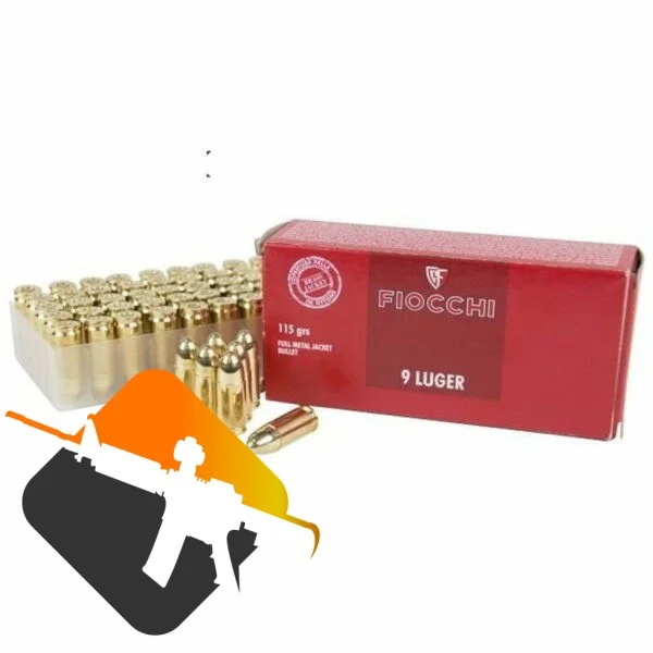 Munição Fiocchi 9MM LUGER 115gr FMJ – Cx 50
